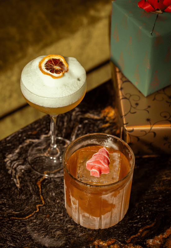 Festive Cocktails in The Lounge at the Fitzwilliam